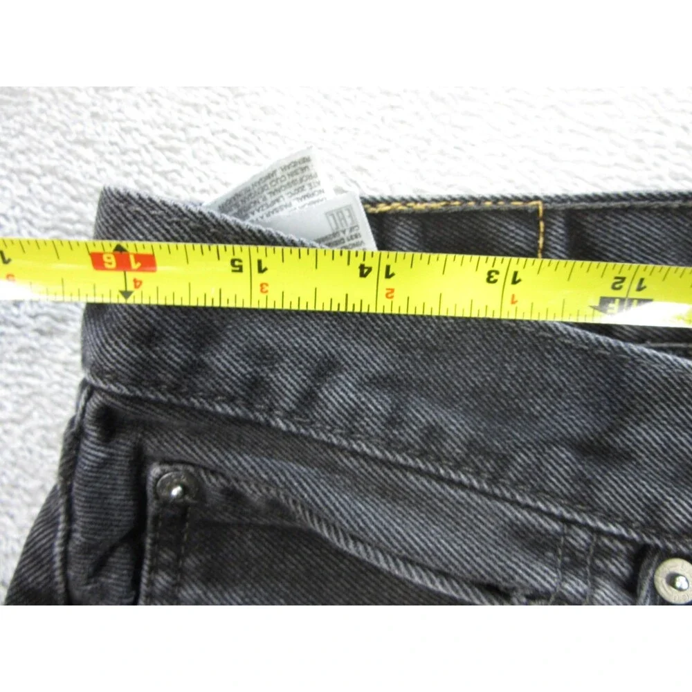 Levis 505 Jeans Mens 32x29 (Tag 34x32) Straight Leg Black Fly Zipper